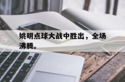 爱游戏-姚明点球大战中胜出，全场沸腾。